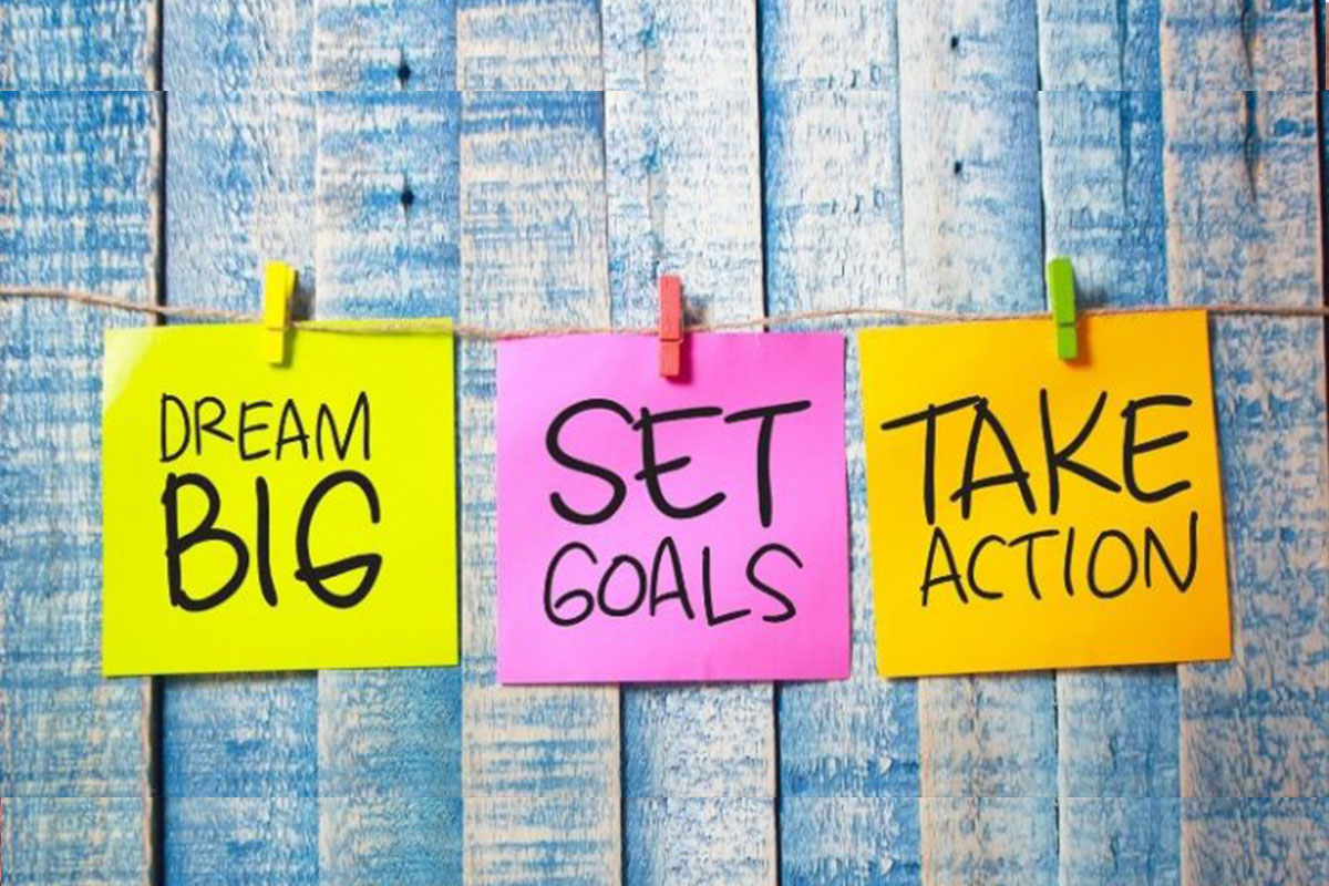 How to stay focused on your goals. Dream big. Set goals, Take action.