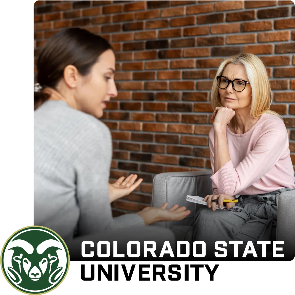 CSU therapy session between two women at Evolve counseling