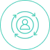 personalized supportive approach icon
